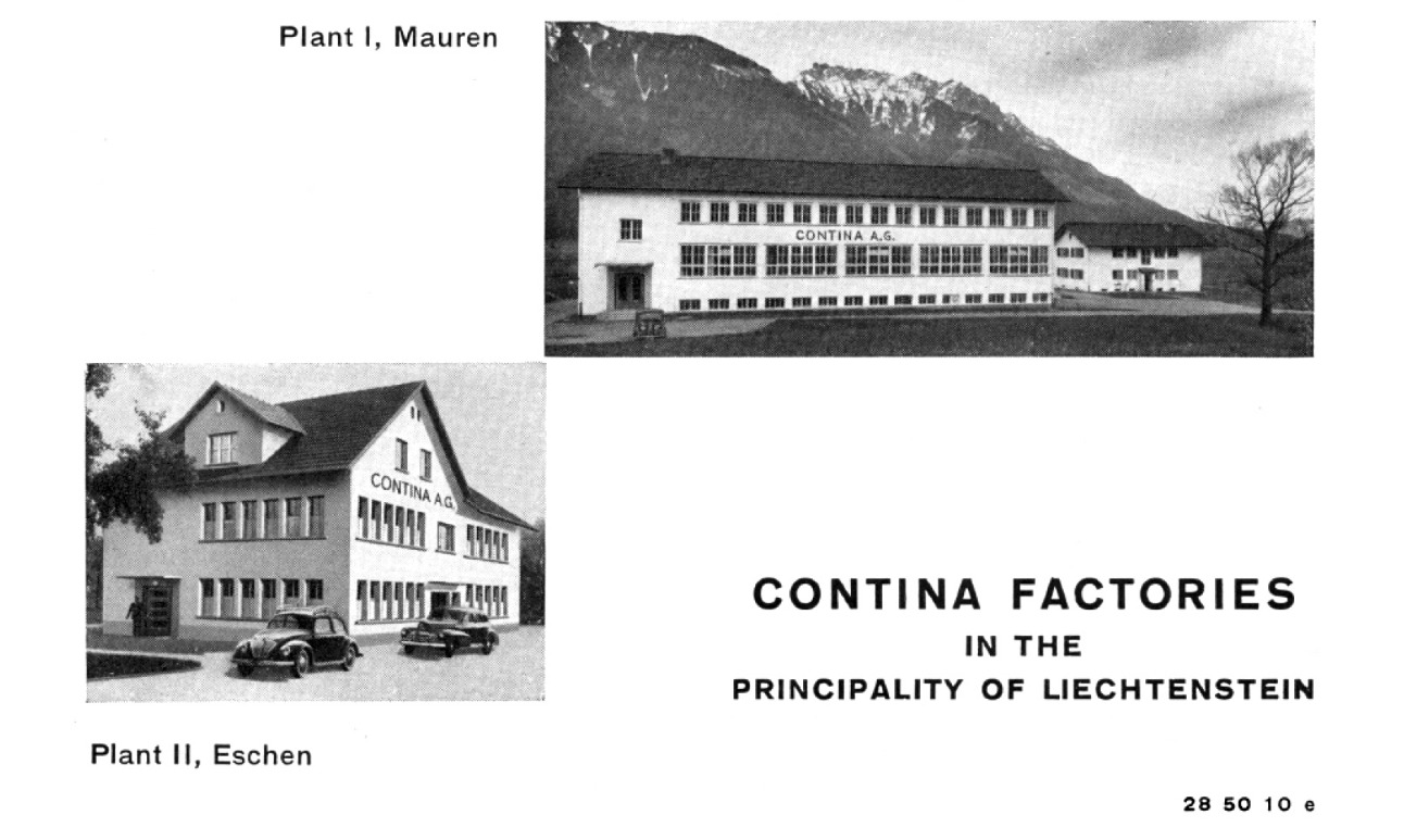 Contina Factories in the Principality of Liechtenstein